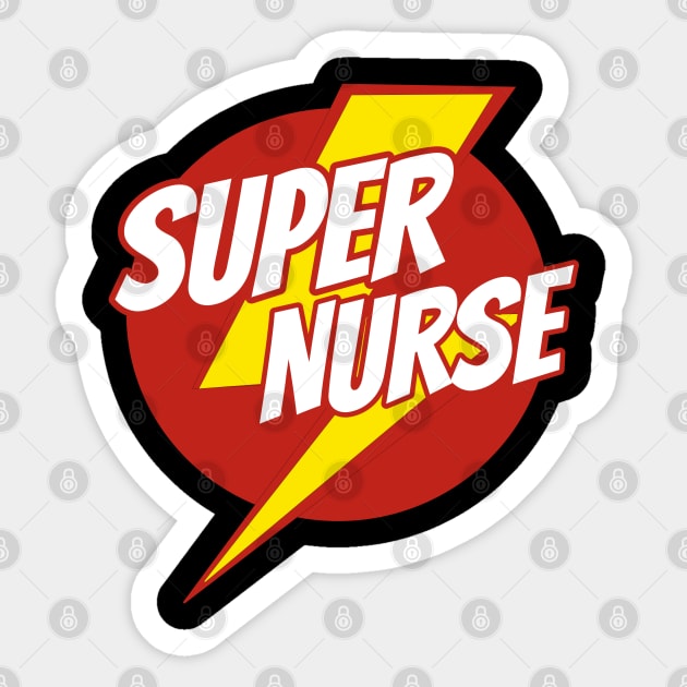 Super Nurse - Funny Nursing Superhero - Lightning Edition Sticker by isstgeschichte